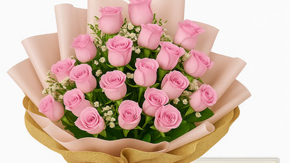 Blush Elegance Pink Roses + Ferrero Collection Gift Set