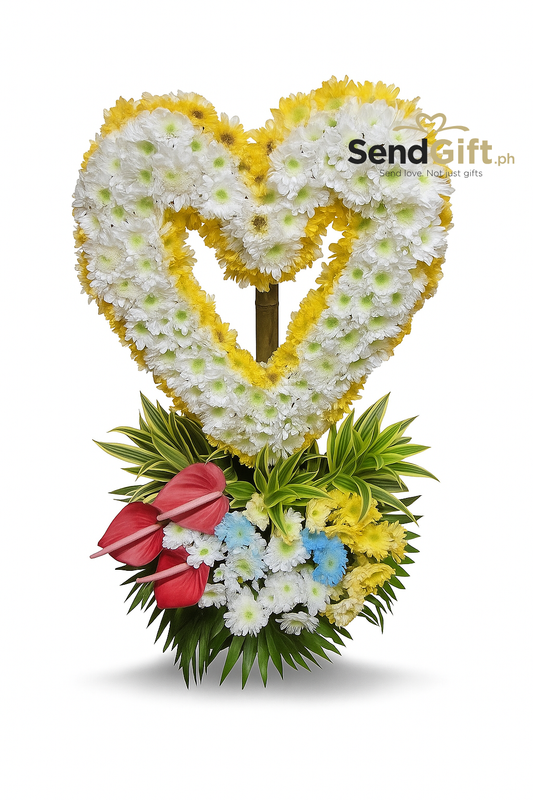 Eternal Love Heart Memorial Arrangement (All Souls’ Day/ Undas Collection)