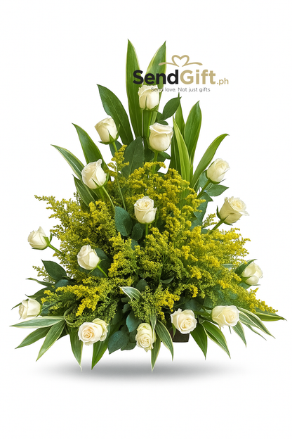 Eternal Peace White Rose Arrangement (All Souls’ Day/ Undas Collection)