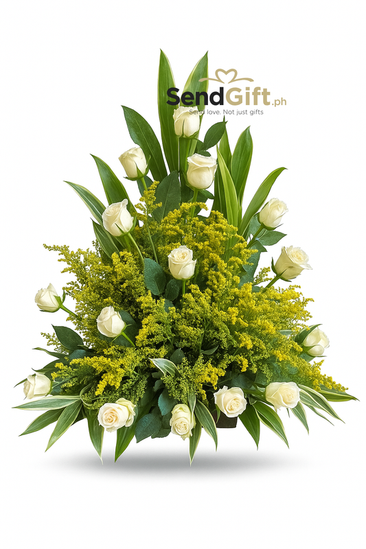 Eternal Peace White Rose Arrangement (All Souls’ Day/ Undas Collection)
