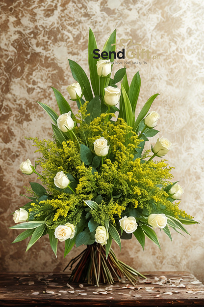 Eternal Peace White Rose Arrangement (All Souls’ Day/ Undas Collection)