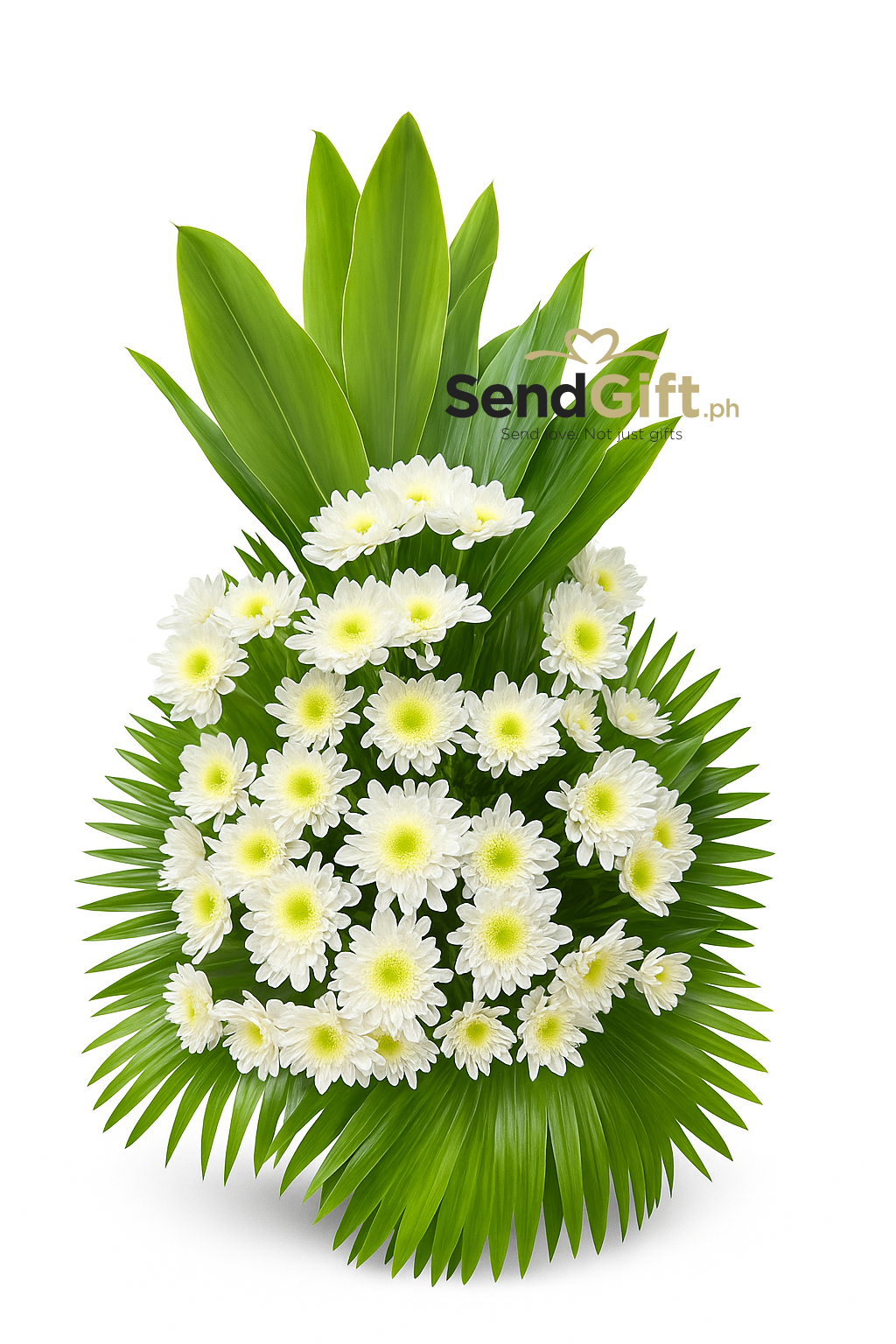 Serenity White Mum Arrangement (All Souls’ Day/ Undas Collection)